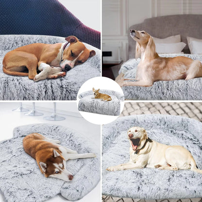 Removable Plush Pet Dog Bed Sofa for Large Dogs House Mat Kennel Winter Warm Bed Pad Washable Dog Cushion Blanket Sofa Cover