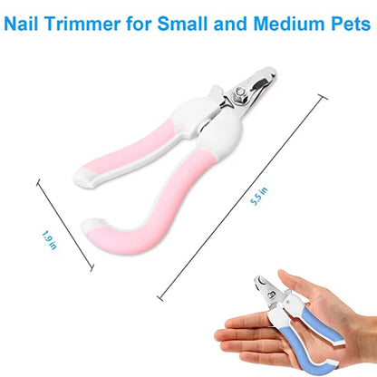 Professional Pet Nail Clipper Stainless Steel Dog Nail Trimmer Labor-Saving Nail Clipper Convenient Dog Grooming Supplies