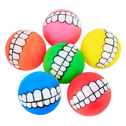 1pcs Diameter 6cm Squeaky Pet Dog Ball Toys for Small Dogs Rubber Chew Puppy Toy Dog Stuff Dogs Toys Pets brinquedo cachorro