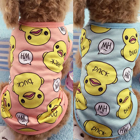 Cute Dog Clothes Soft Puppy Pajamas Outfits Pet Clothing for Small Dogs tshirts Spring Summer Yorkies Chihuahua Clothes 12c30