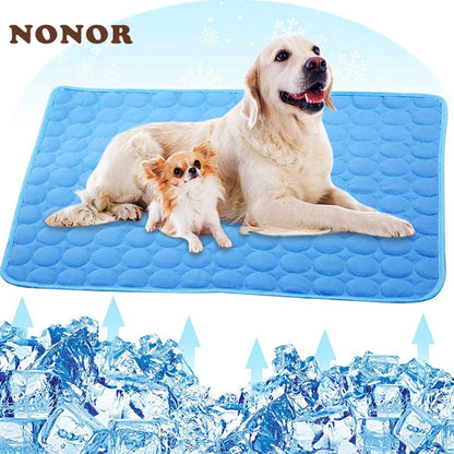 Dog Mat Cooling Summer Pad Mat for Dogs Washable Puppy Big Dog Ice Gel Bed Mattress Cool Mascotas Cushion Blanket