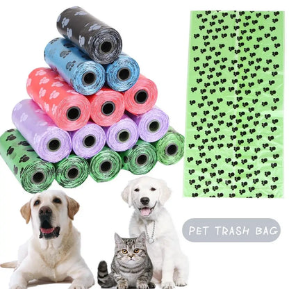 Degradable Garbage Refills Clean-up Plastic Home Supply Pick Pet Dog 5Rolls/75Pcs Waste Poop Bags