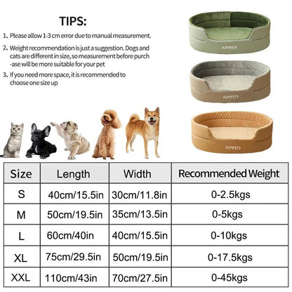 Thickening Pet Dog Bed Four Season Pet Dog Mat Square Plush Kennel Small Medium Large Dog Sofa Bed Cushion Pet Accessories