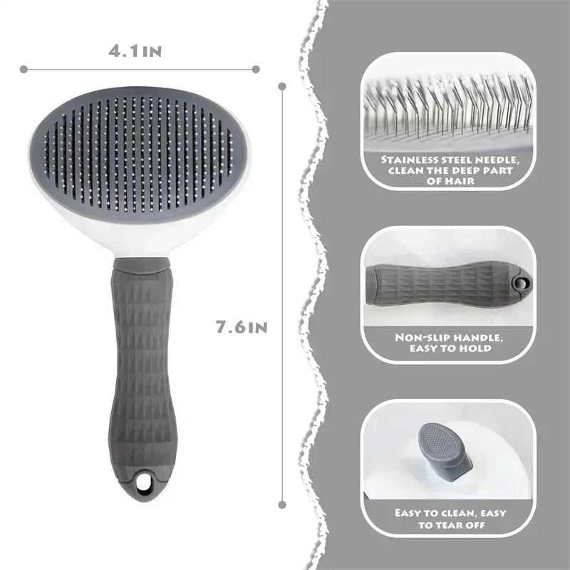 Hair Remover Brush Dog and Non-slip Beauty Brush Dog Grooming Equipment Pets Stainless Steel For Dogs Pet Hair Removal Comb