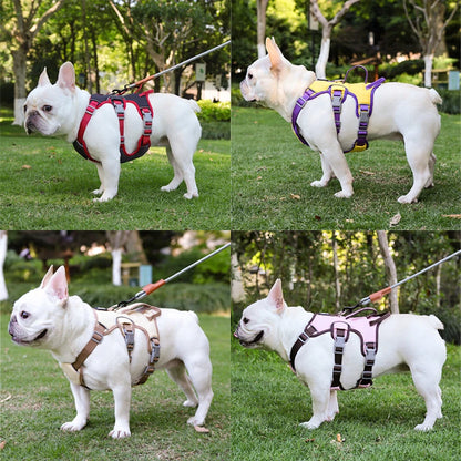 Adjustable Dog Harness for Small Large Dogs Vest Reflective Puppy Chest Strap French Bulldog Husky Outdoor Walking Lead Leash