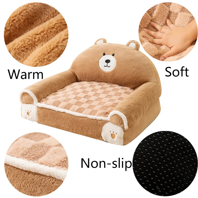 Super Soft Dog Bed Warm Thicken Pet Sofa for Small Medium Dogs Cats Non-slip Cozy Sleeping Mat Puppy Kennel Pet Supplies