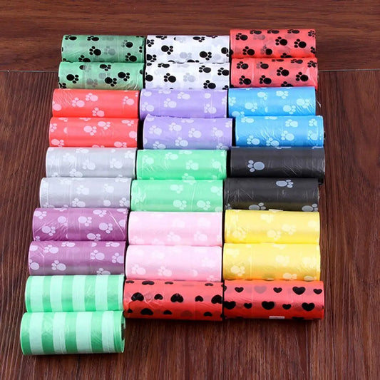 Degradable Garbage Refills Clean-up Plastic Home Supply Pick Pet Dog 5Rolls/75Pcs Waste Poop Bags