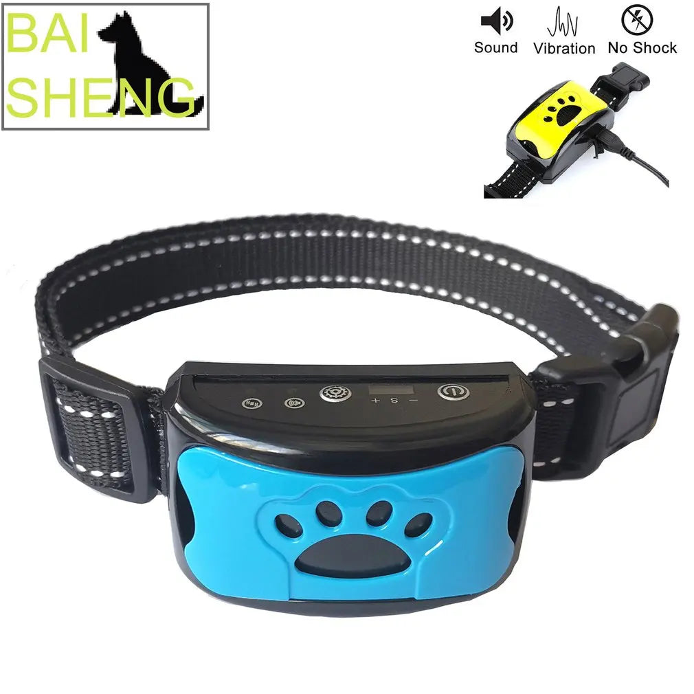 Hot Sale Electric Anti Barking Devices Ultrasonic Dog Training Collar USB Chargeable Stop Vibration Anti Devices Fast Delivery