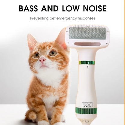 Pet Hair Dryer 2 with Slicker Brush Grooming for  Dog Brush Professional Home Grooming Furry Drying Portable Dog Blower