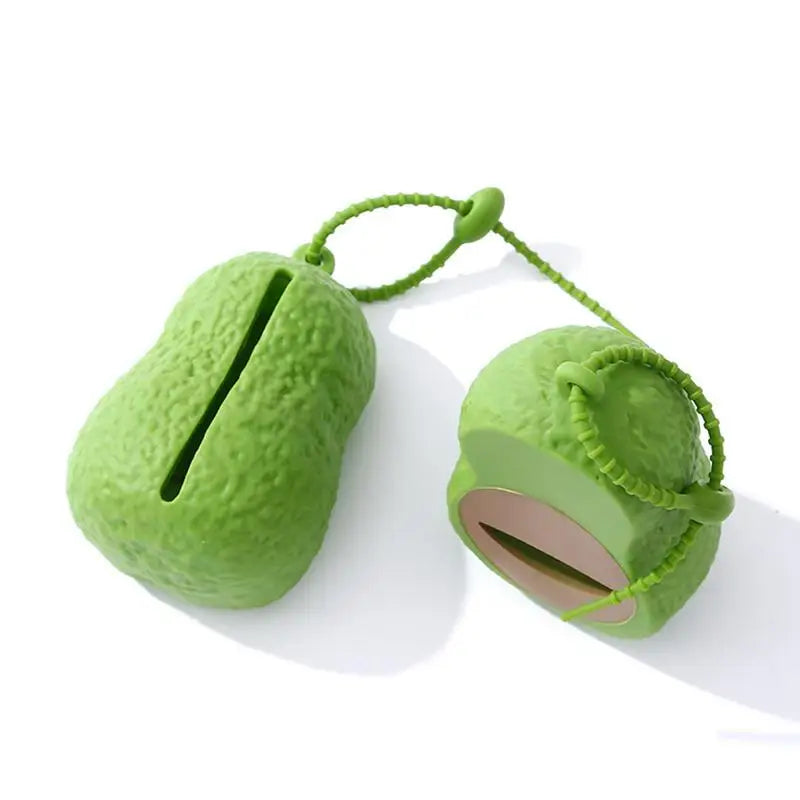 Cute Avocado Shaped Dog Waste Bag Dispenser Dog Pooper Scooper With Lead Attachment Litter Housebreaking Cats Litter Dispenser